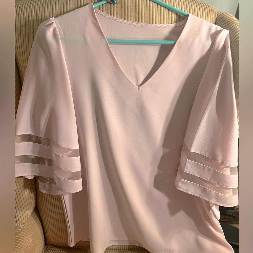 Light pink silk blouse